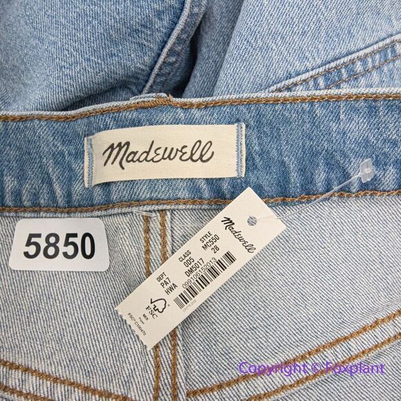 NEW Madewell Balloon Jeans in Hewes Wash, 28 - Picture 13 of 16